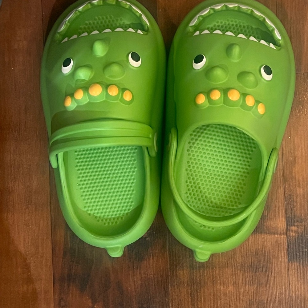 Fun Green Monster Kids Slippers